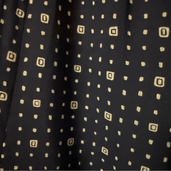 #677 Jordana Vintage black/gold button down A-line skirt size medium - Picture 7 of 9